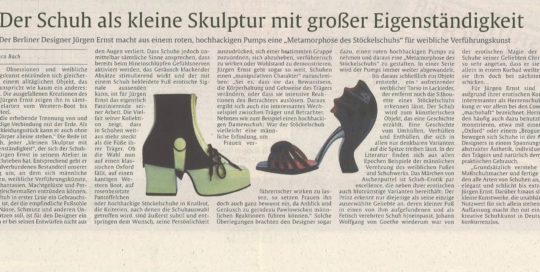 Jürgen Ernst - Der Herr Der Schuhe - 1999 Stuttgarter Zeitung - Metamorphose der Stöckelschuhs